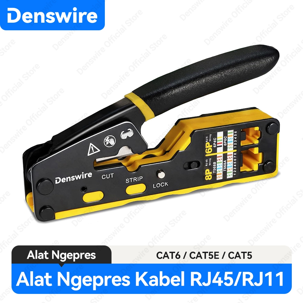 Jual Denswire Crimping Tool RJ45 Pass-Through - Solusi 3-in-1 (Crimp ...
