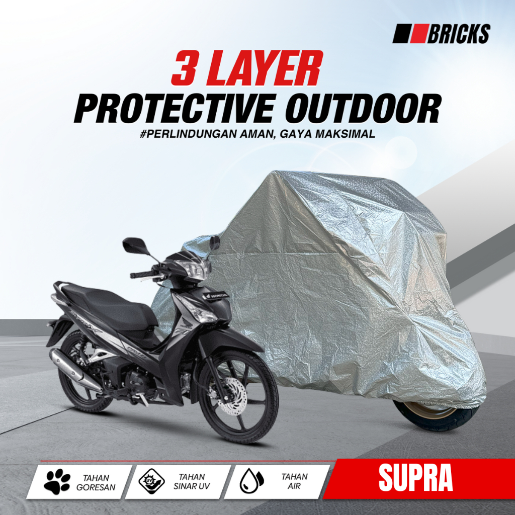 Jual Cover Motor Waterproof Bricks | Motor Supra Vega Revo Jupiter ...