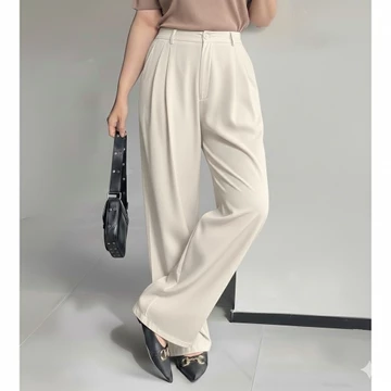 Kulot Loose Pants 332 Trousers Wanita Highwaist Jumbo Semiwool Premium Celana Kulot Wanita