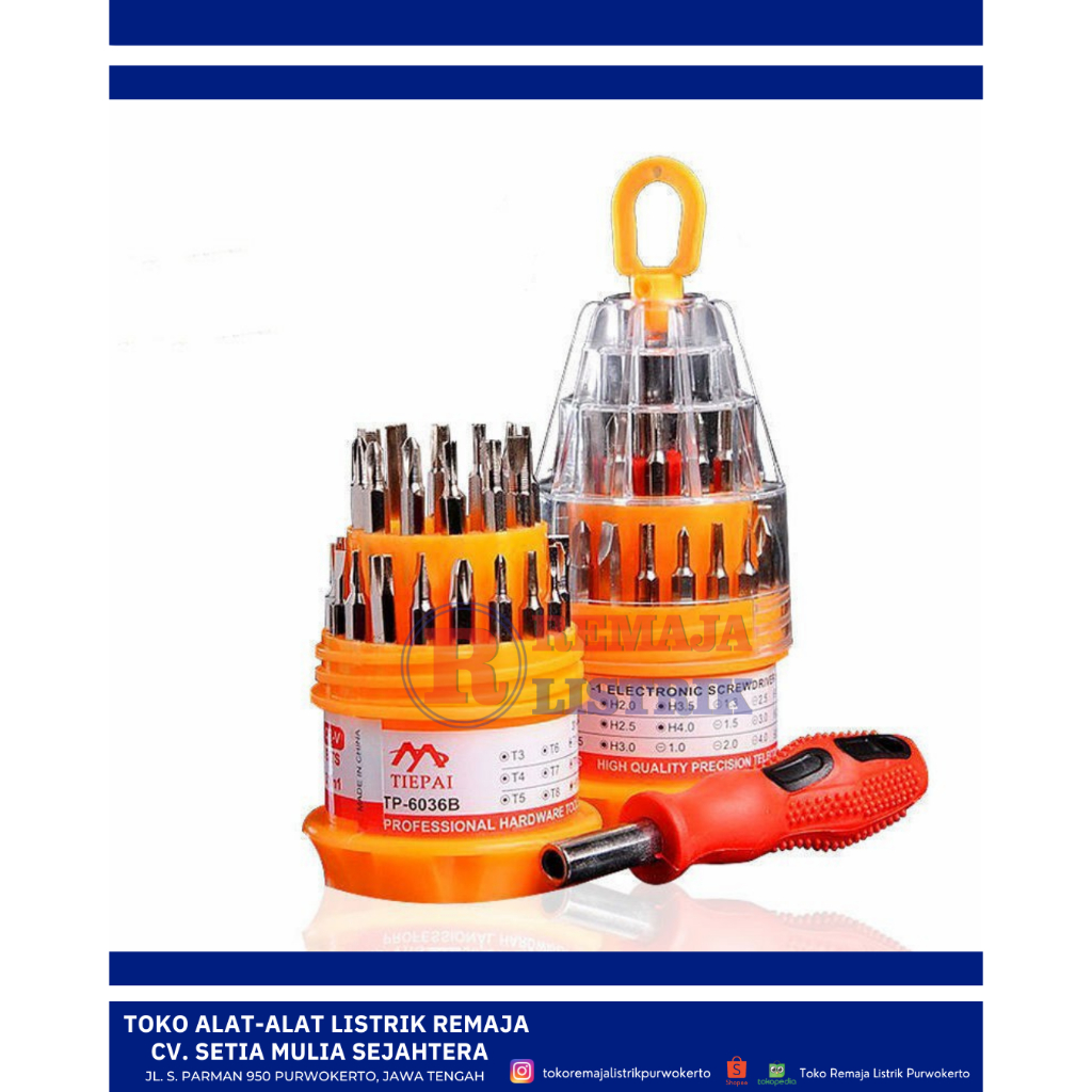 Jual OBENG SET MULTI 3 in 1 UNIVERSAL 6036 Shengwei | Shopee Indonesia