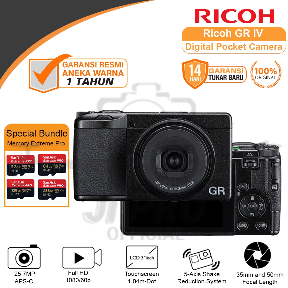 Jual Ricoh GR IV Digital Camera Pocket Ricoh GRIV GR4 Original Garansi ...