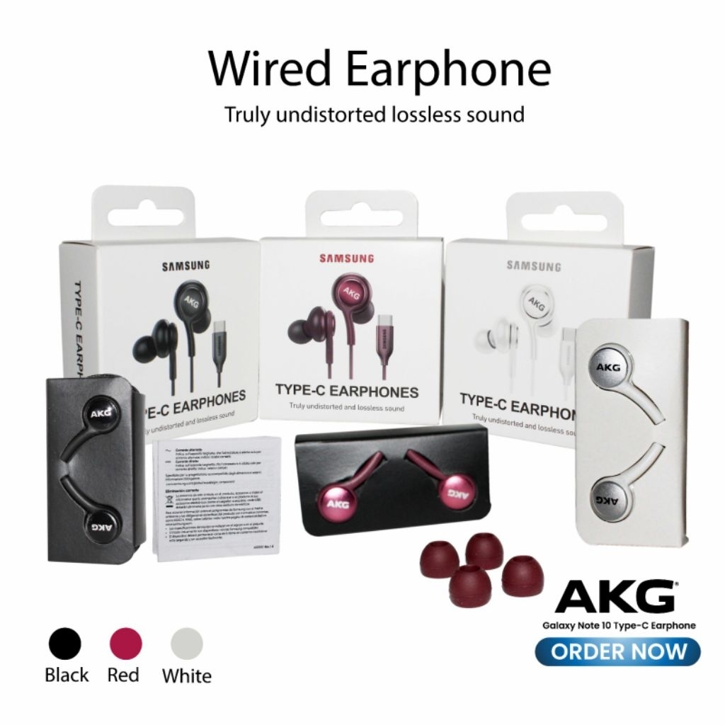 Jual HF Headset NOTE 10+ AKG Original - Type C | Shopee Indonesia