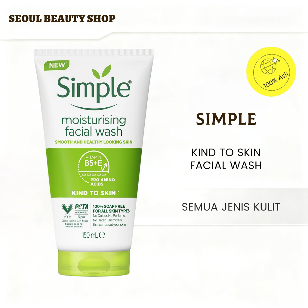 Jual Simple Facial Wash Gel Refreshing/ Waterboost Micellar/Kind to ...