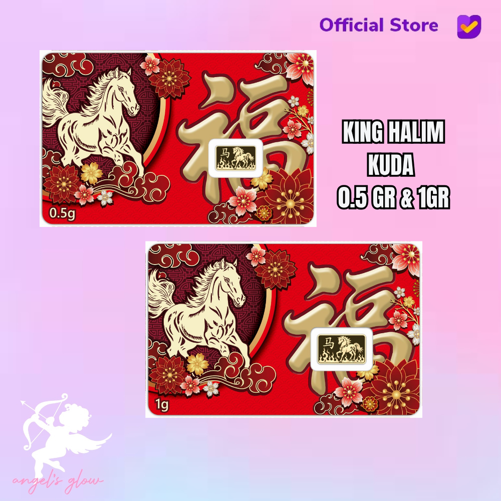 Jual ANGLES Logam Mulia King Halim Kuda 0.5 - 1gr 24k Original | Shopee ...