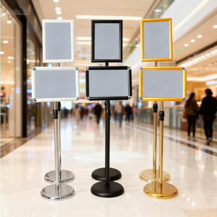 Jual Standing Frame Extend Stand Display Banner A4 75-125cm Rotasi 180 ...