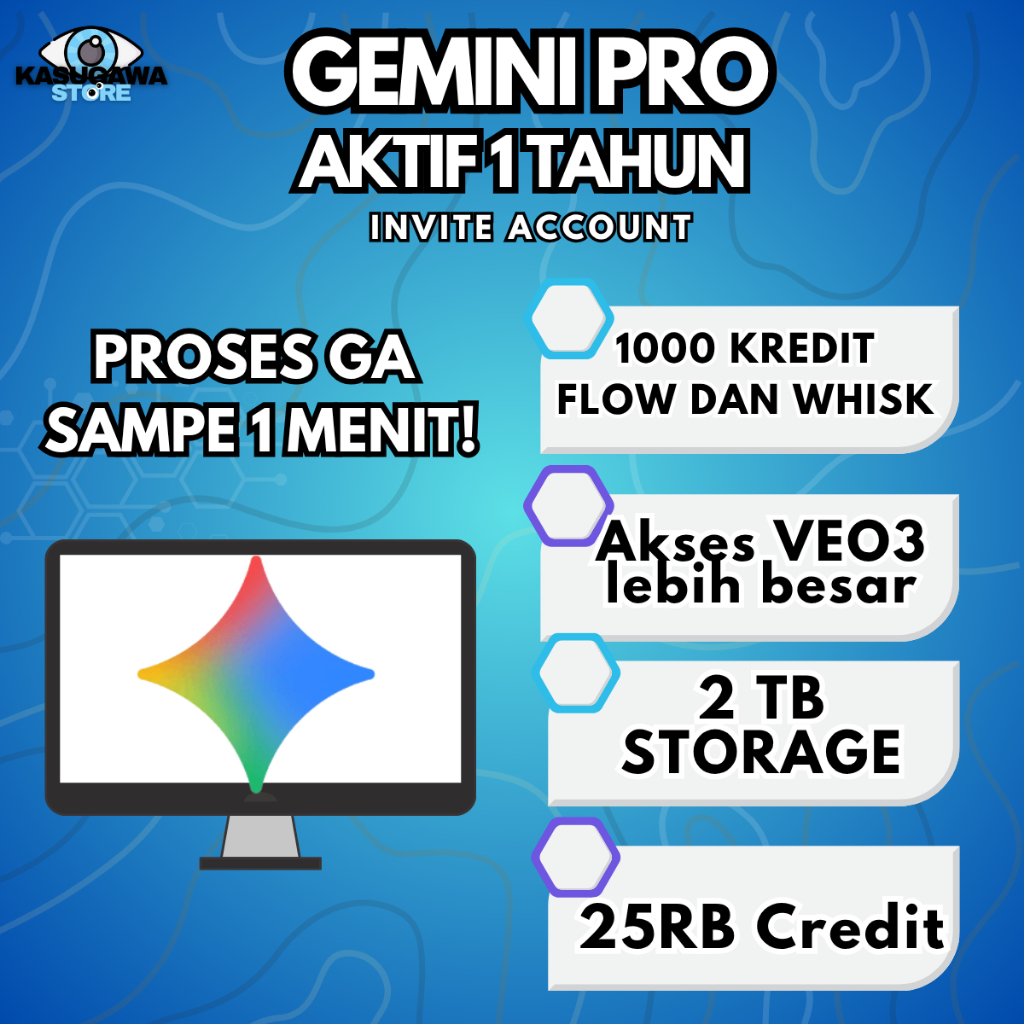 Jual GEMINI 2,5 AI PRO PRIVATE 1 TAHUN | Shopee Indonesia