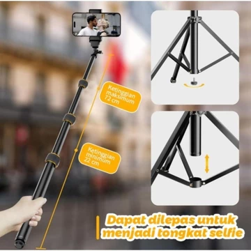 Tripod Kokoh Full Besi Tripod Handphone Chrome 2 1 Meter Holder Hp