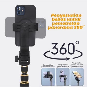 Tripod Kokoh Full Besi Tripod Handphone Chrome 2 1 Meter Holder Hp