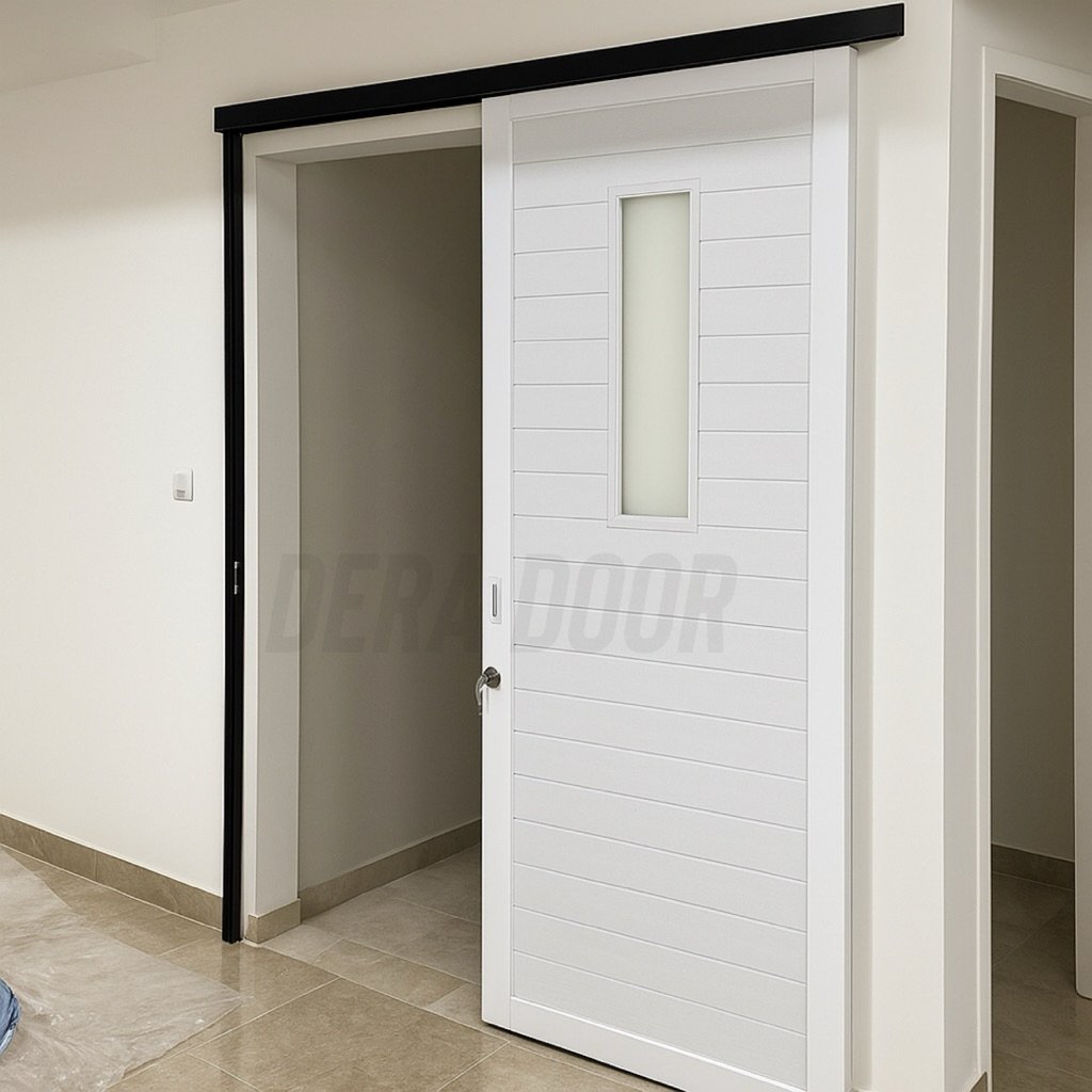 [KT] Pintu Geser Alumunium Set Lengkap Tinggal Pasang  | Pintu Sleding Aluunium Free Peacking Kayu