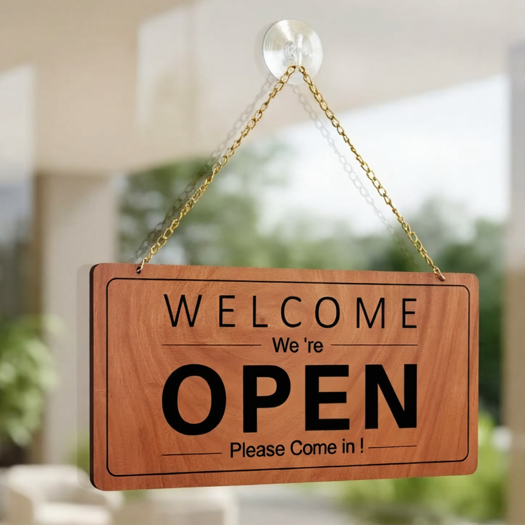 Jual Open Close Bolak Balik Sign Board Akrilik Gantung Buka Tutup Toko ...