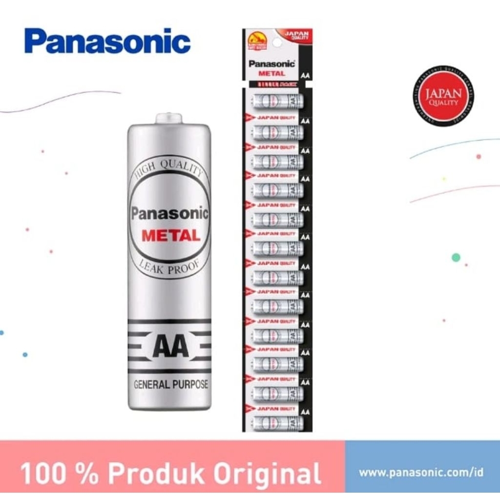 Jual Baterai Panasonic AA A2 1.5V Metal Battery Mainan Remote Original