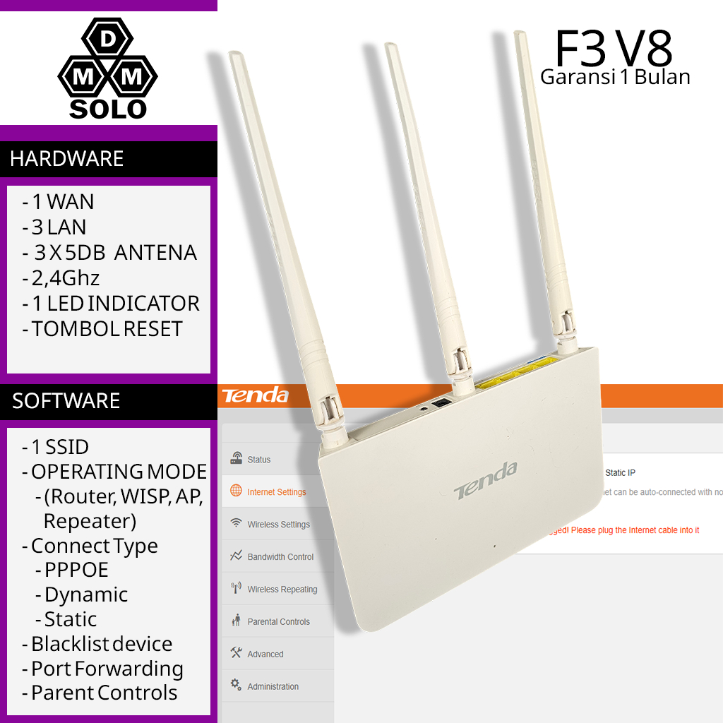 Jual Tenda F3 V6 V8 router wifi second 2,4ghz | Shopee Indonesia