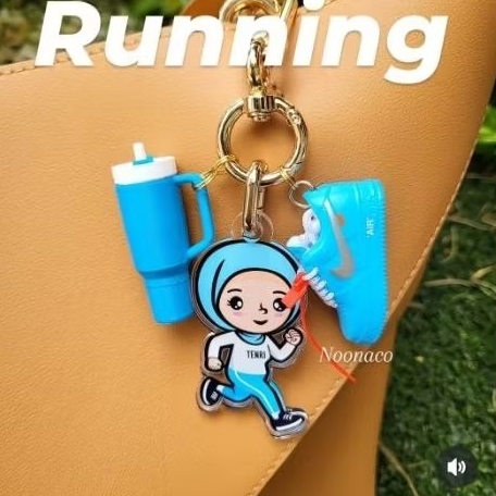 Jual Running Jogging themed keychain | Shopee Indonesia