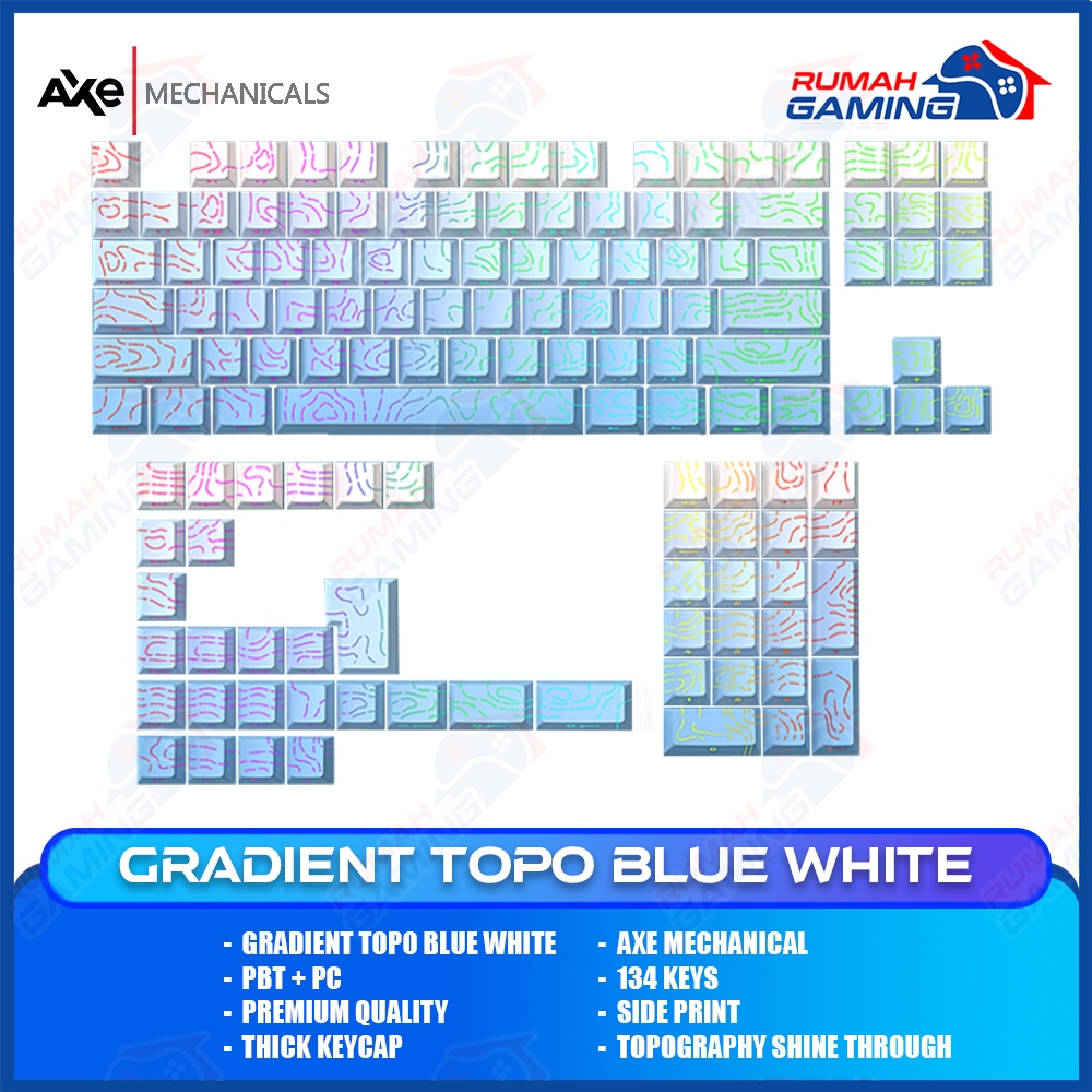 Jual AXE MECHANICALS - GRADIENT LIGHT BLUE TOPOGRHAPY - Side Print ...