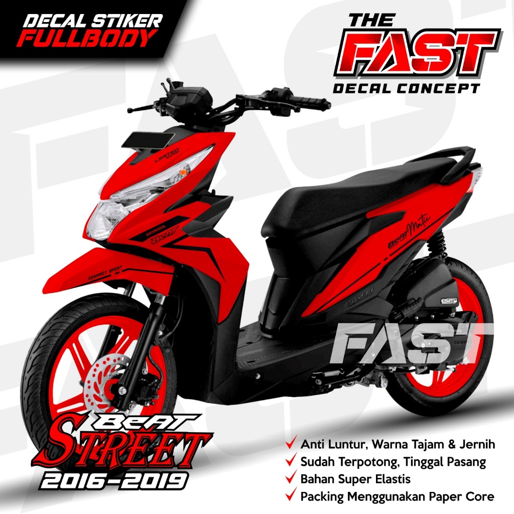 Jual Stiker Dekal BeAT STREET Fullbody TERBARU Decal Beat Street Motif ...