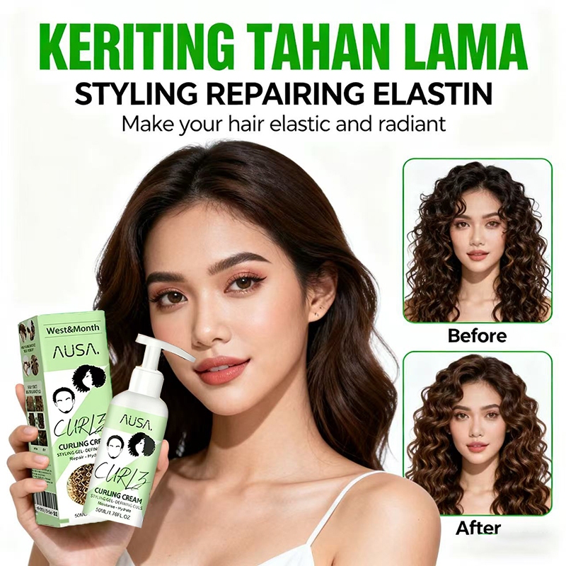 Jual Gel Rambut Keriting Perawatan Rambut Keriting curl cream Elastin ...