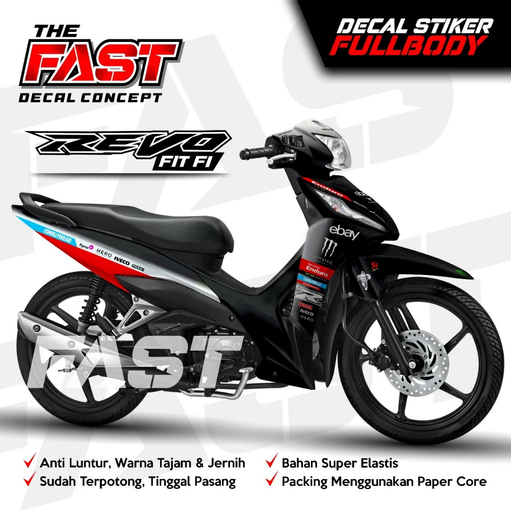 Jual BISA COD Decal Sticker Revo Fit FI/Revo X Fullbody Enduro Racing ...