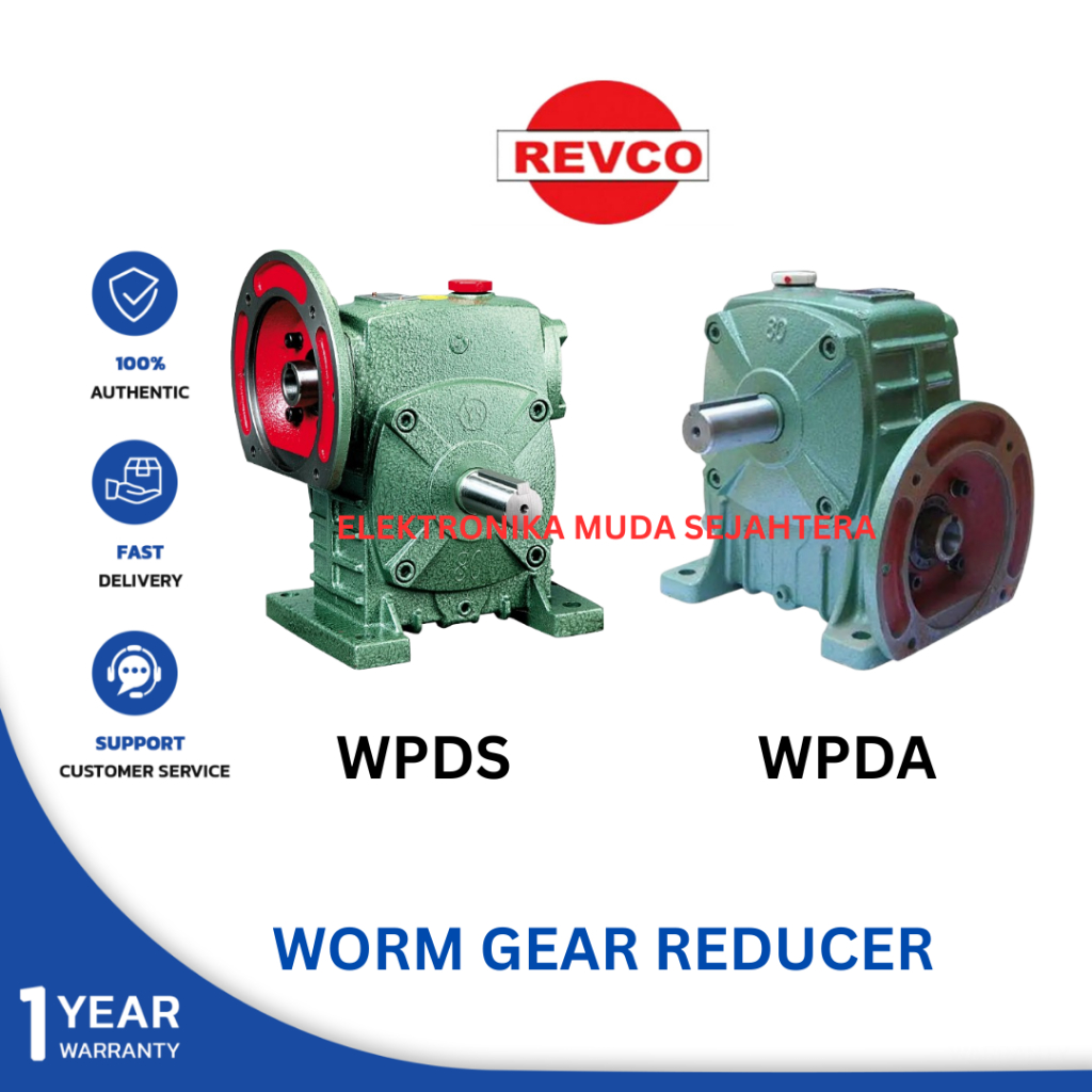 Jual REVCO Gearbox WPDA 60 / WPDS 60 ratio 10-60 / Wormgear Reducer ...