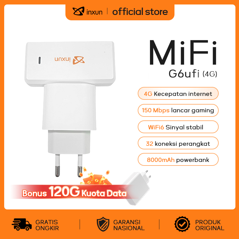 Jual COD MODEM G6 Bonus 120GB 4G Mifi LTE Mini Modem 286 Mbps Mobile ...