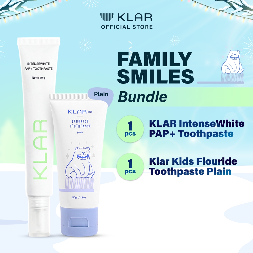 Jual KLAR Family Smiles Bundle - Paket Hemat Pasta Gigi Premium untuk ...