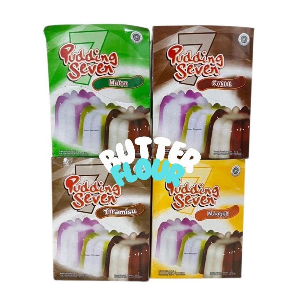 Jual Pudding Seven Box Bubuk Puding rasa buah Isi 12 Pcs | Shopee Indonesia