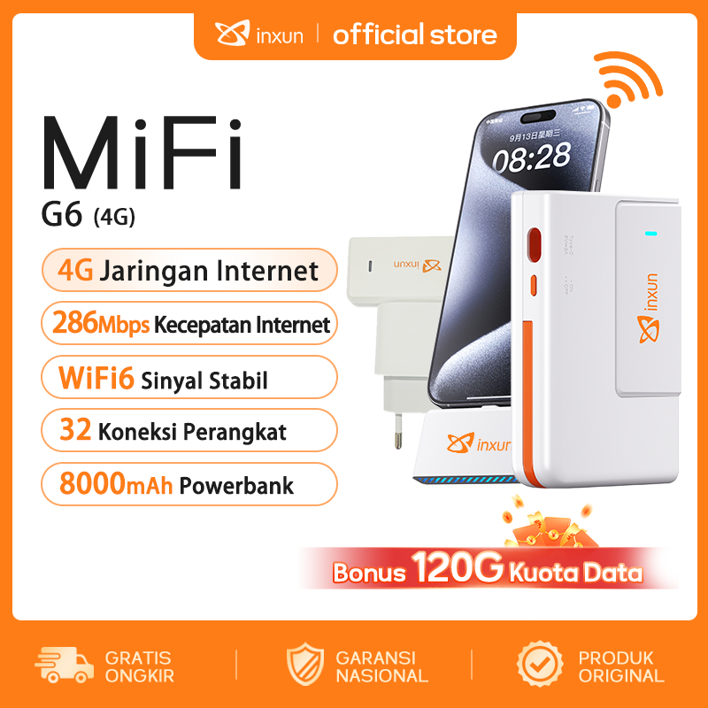 Jual G6 XINXUN MIFI PORTABLE MODEM WIFI ALL OPERATOR BONUS 120 GB KUOTA ...