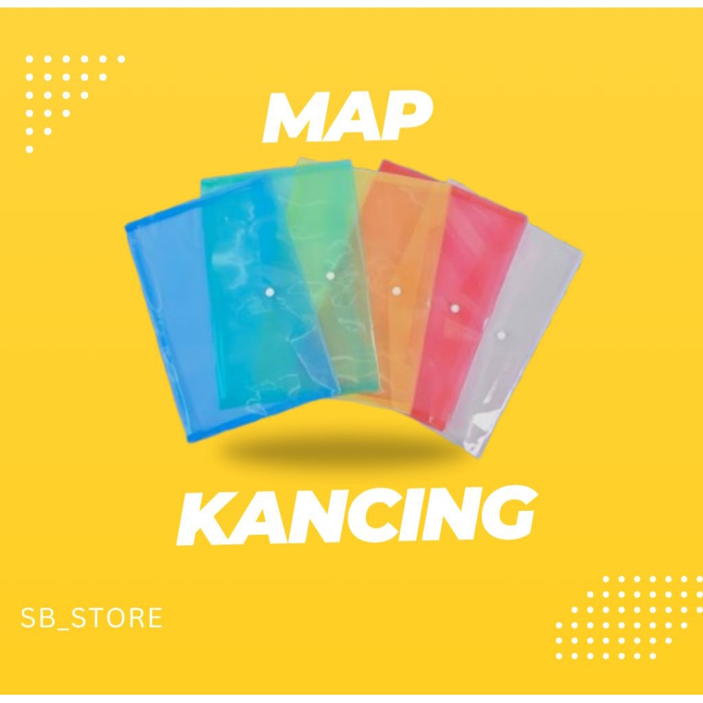 Jual 12 PCS Map Kancing 1 / Map Plastik 1 Kancing / Map Dokumen Kancing ...