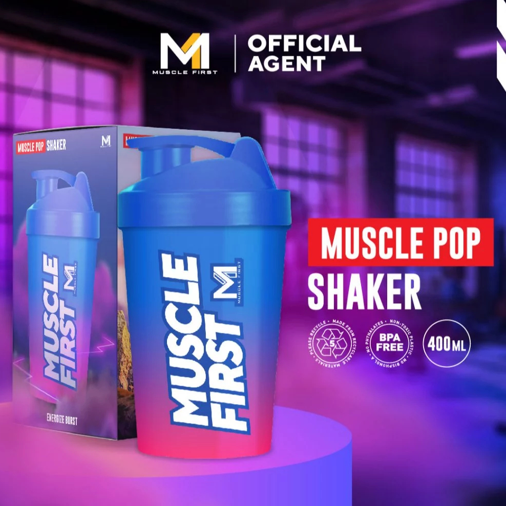Jual MUSLCE FIRST Muscle Pop Shaker 400 ml / Shaker Bottle BPA Free ...