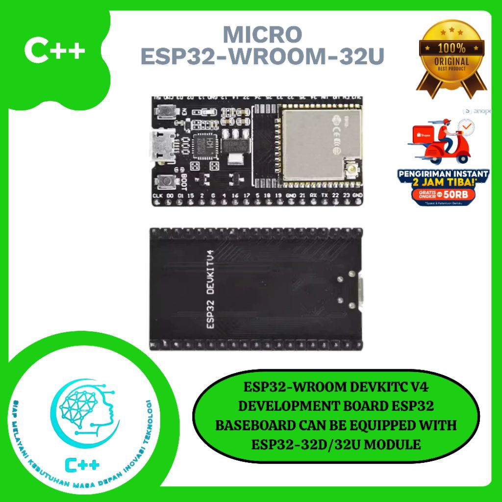 Jual ESP32-WROOM DevKitC V4 development board ESP32 baseboard can be ...