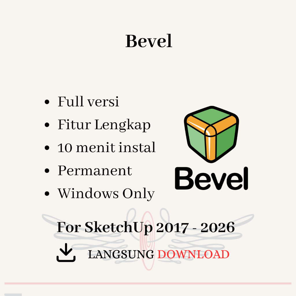 Jual Bevel Plugin SketchUp Full Versi | Shopee Indonesia