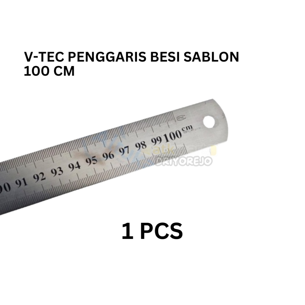Jual PENGGARIS BESI SABLON V TEC 100 CM GARISAN TUKANG STAINLESS STEEL ...