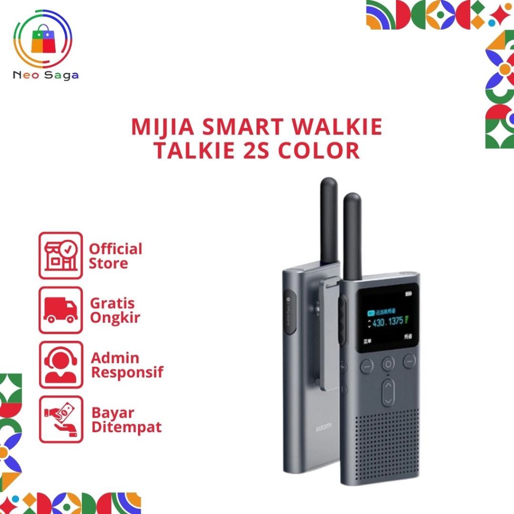 Jual Mijia Smart Walkie Talkie 2S Color LCD Intercom HT FM Radio ...