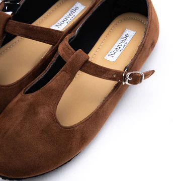 Mary Jane Suade Flatshoes Wanita