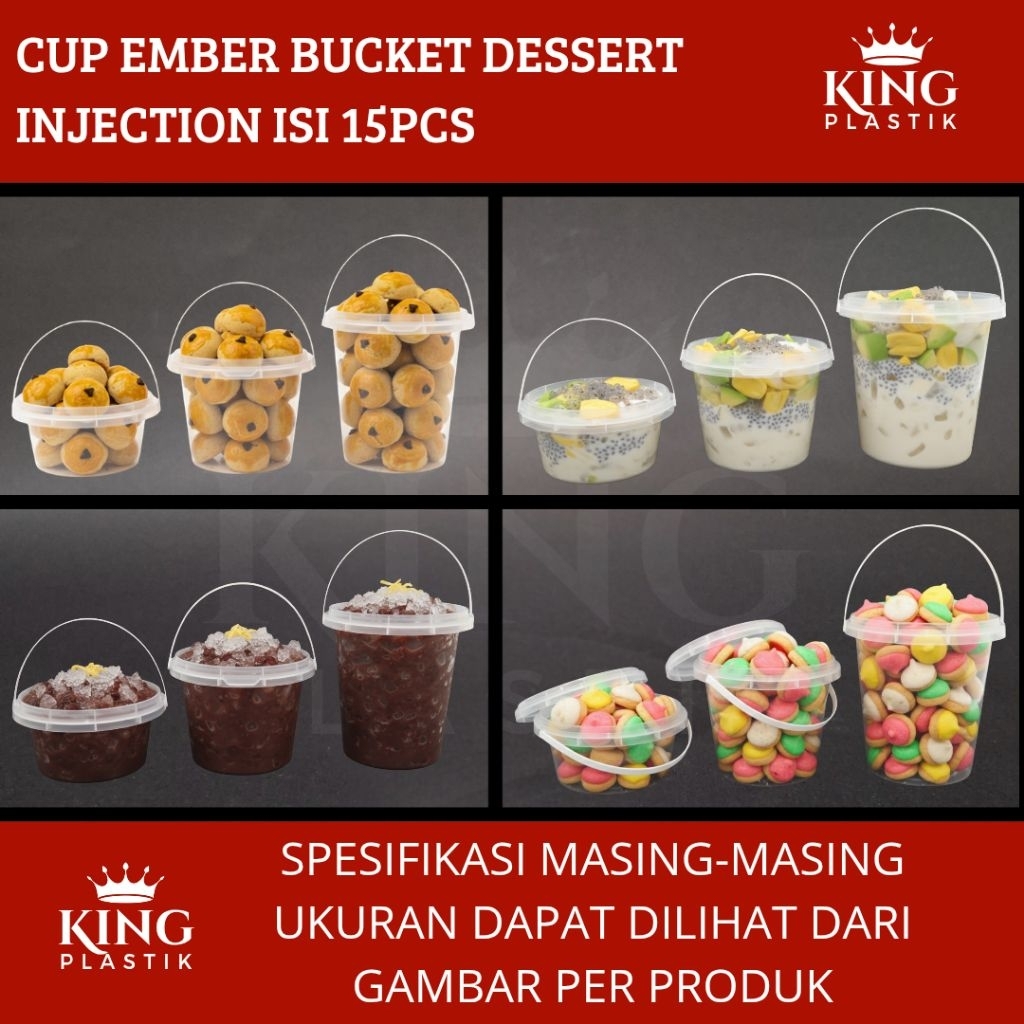 Jual Bucket Thinwall Mika Desert Injection 500ml 750ml 1000ml anti ...