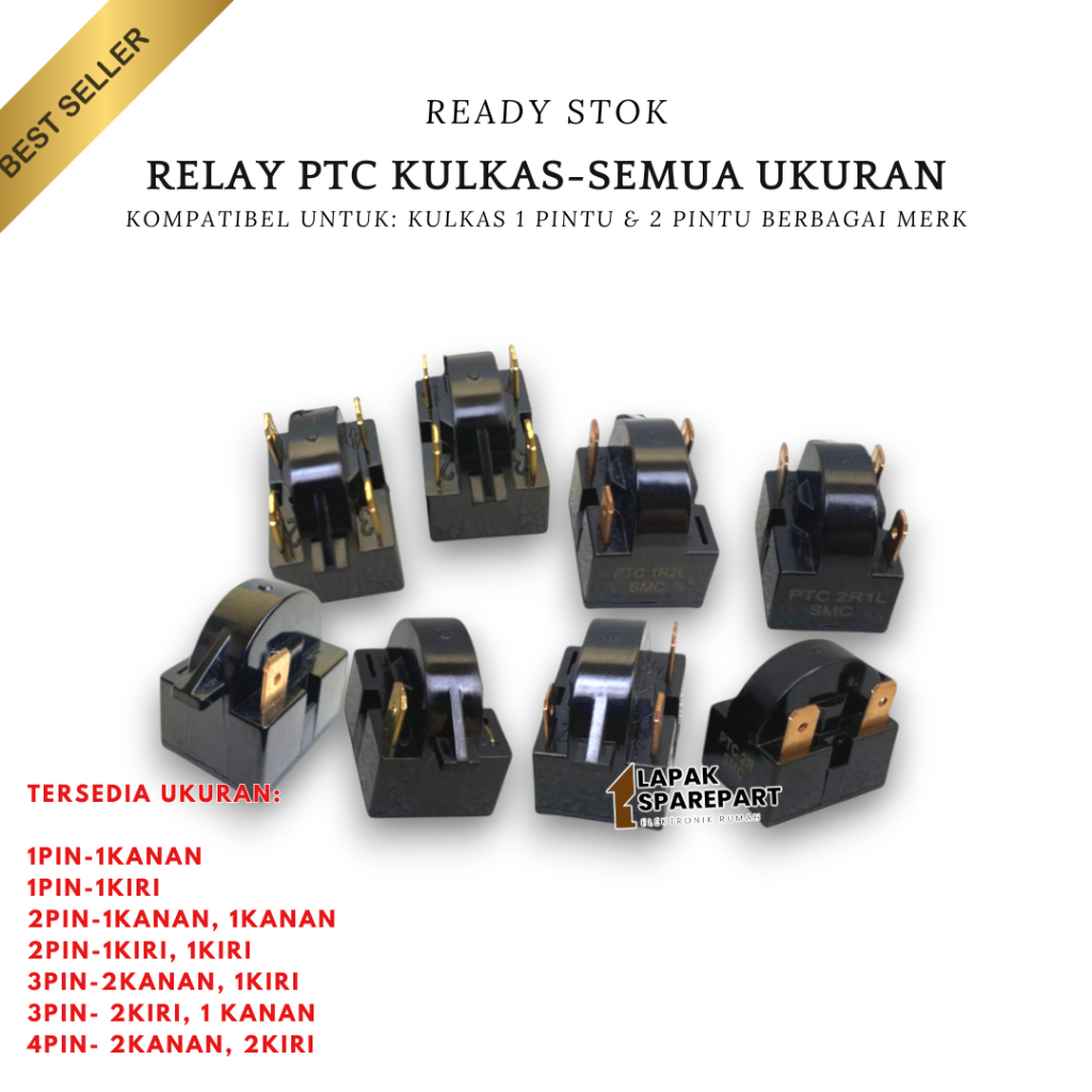Jual Relay / PTC Compressor Kulkas Universal 1 Pin-2 Pin-3 Pin-4 Pin ...
