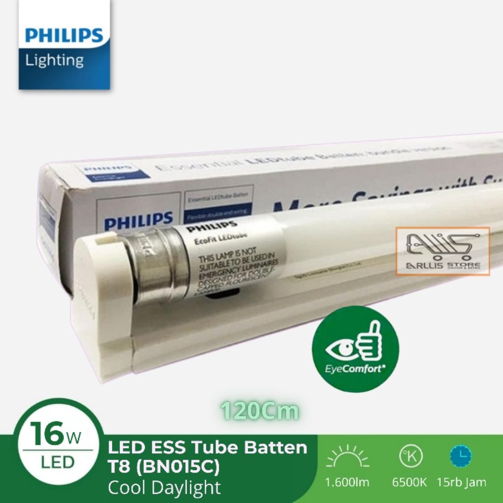 Jual Philips TL LED 16 Watt Set BN015C Neon T8 1200mm 765 6500K ...