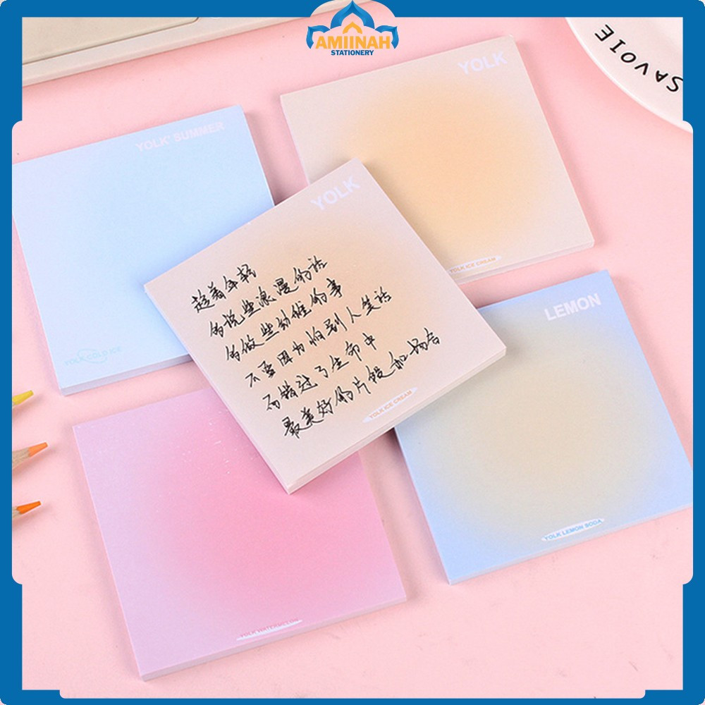 Jual EC Sticky Notes Tempel Persegi Gradasi Isi 50 Lembar / Memo Polos ...