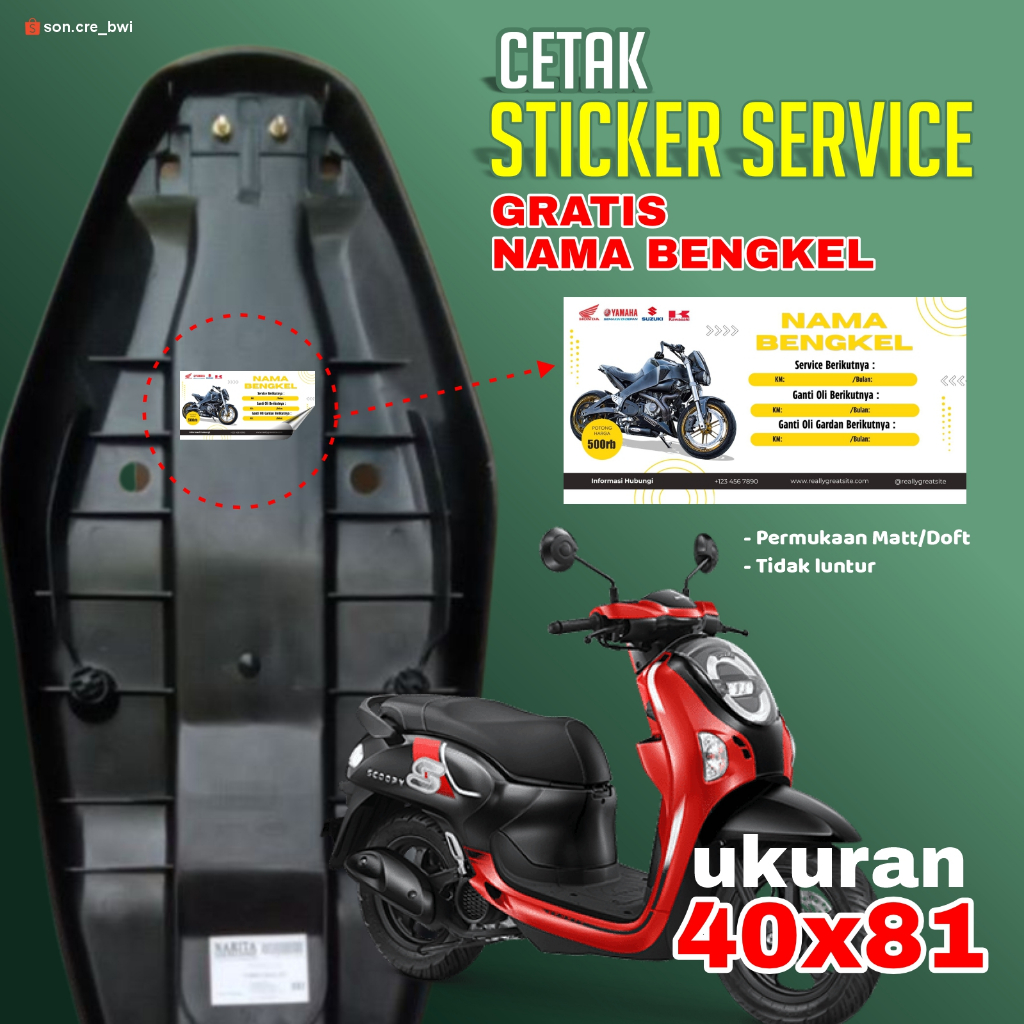 Jual Sticker HVS Bengkel Motor - Sticker Bengkel Motor | Shopee Indonesia