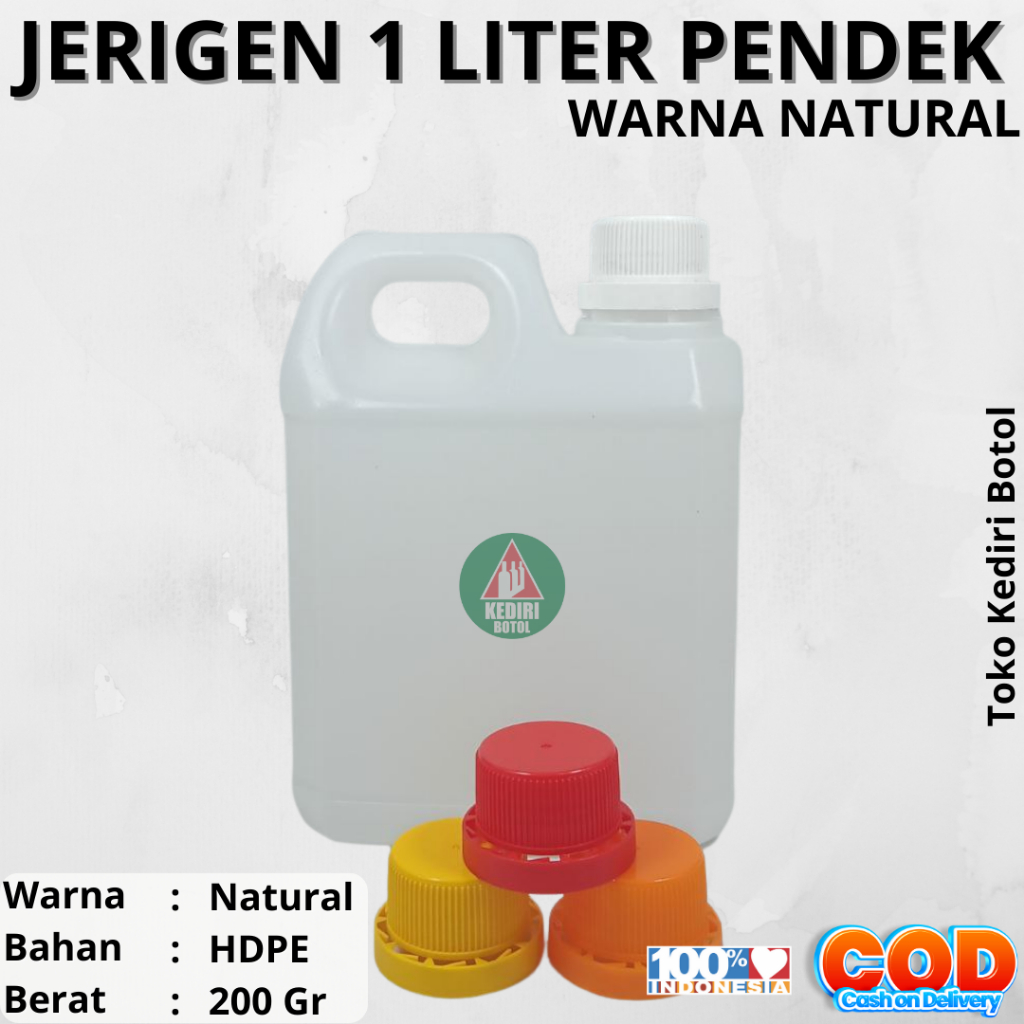 Jual Botol Jerigen 1 literan (56pcs per pack) Putih Susu | Jerigen ...