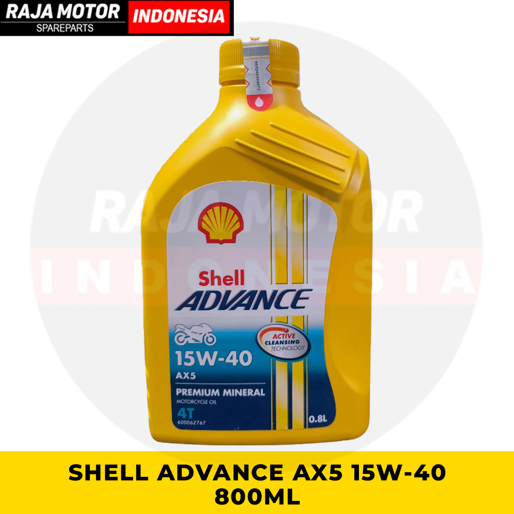 Jual Oli Mesin SHELL AX5 15W-40 0.8L ORI | Shopee Indonesia