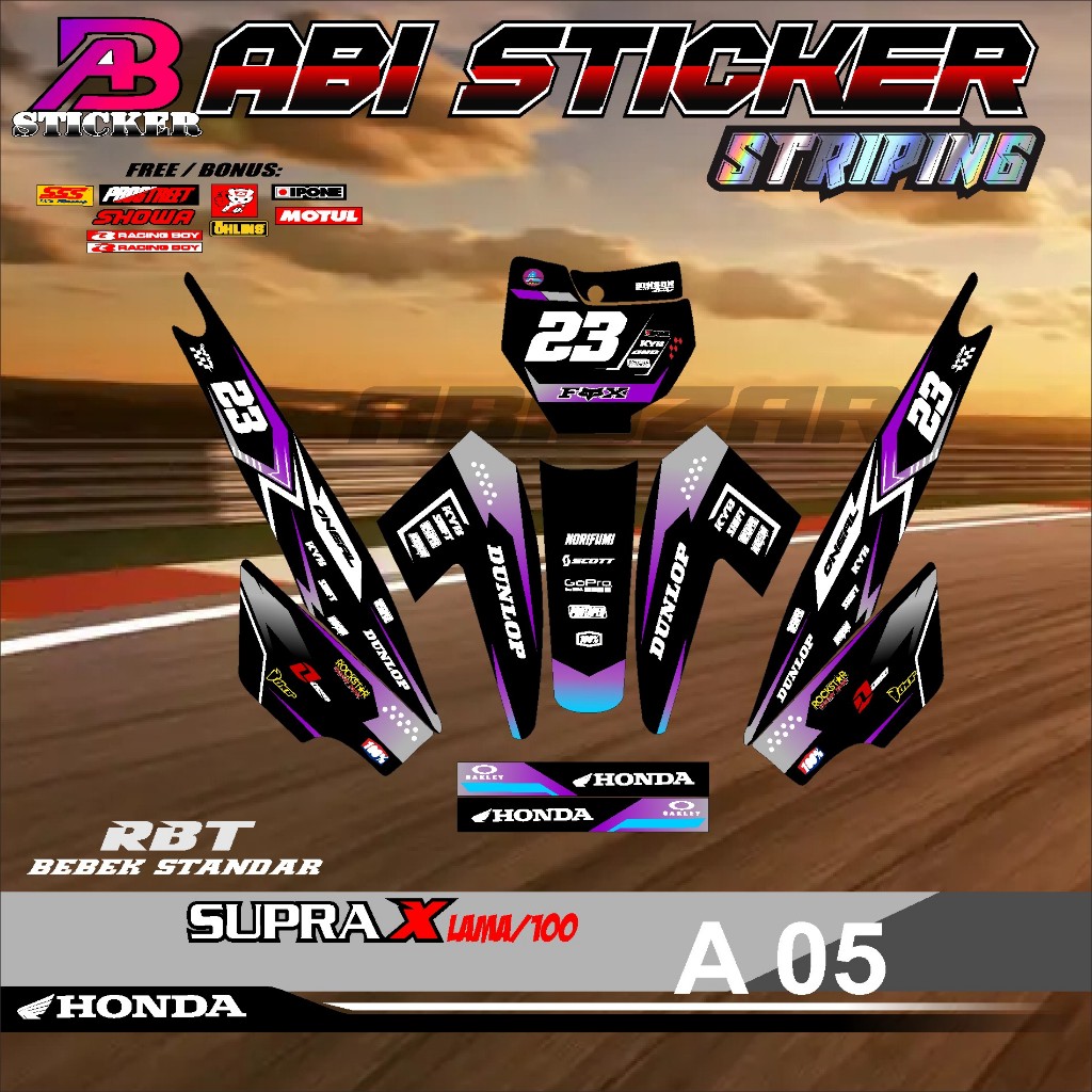Jual Sticker RBTSUPRA X LAMA MOTOR RBT BEBEK MODIF SUPERMOTO YZ CRF KLX ...