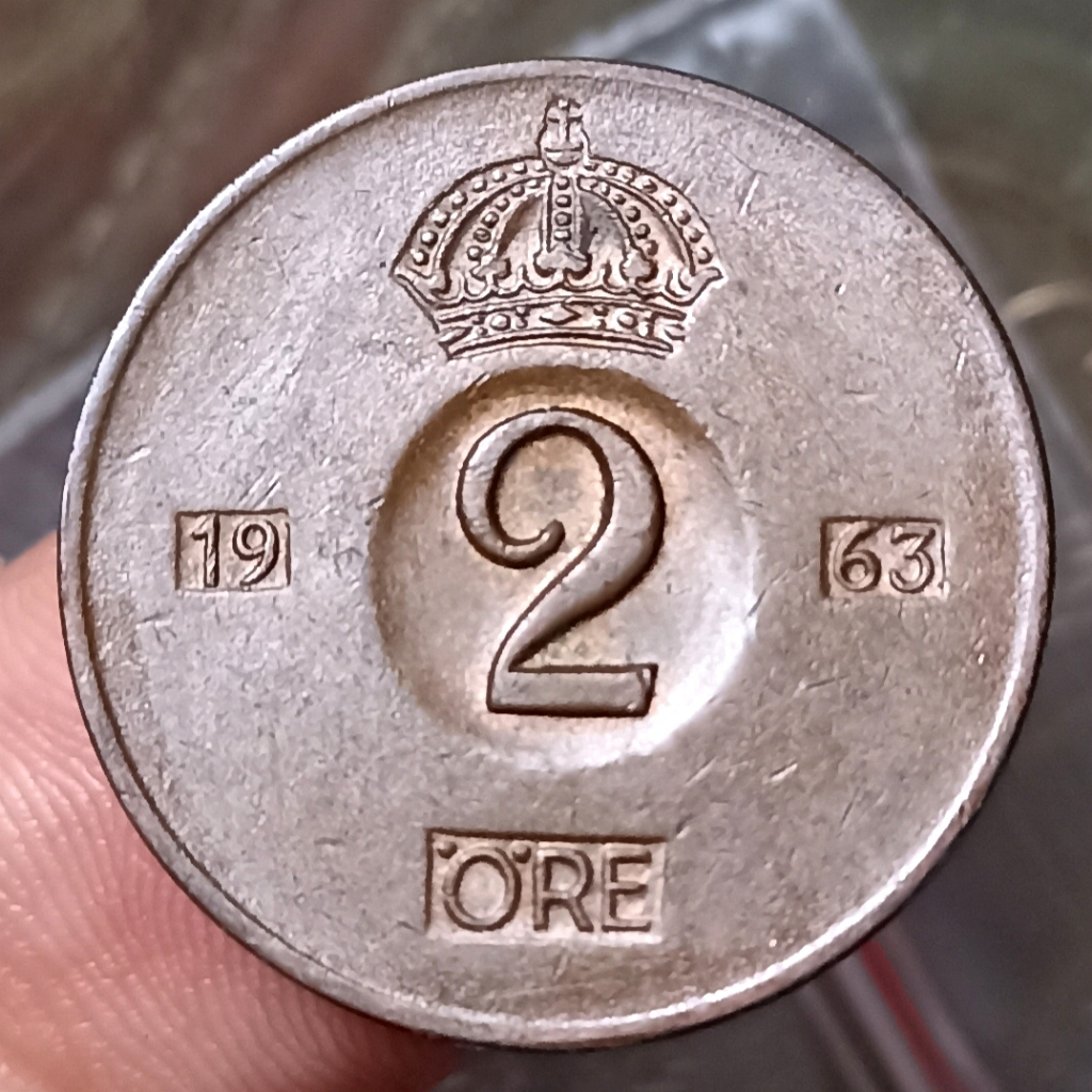 Jual Koin Kuno Swedia 2 Ore - Gustaf VI Adolf Tahun 1963 | Shopee Indonesia