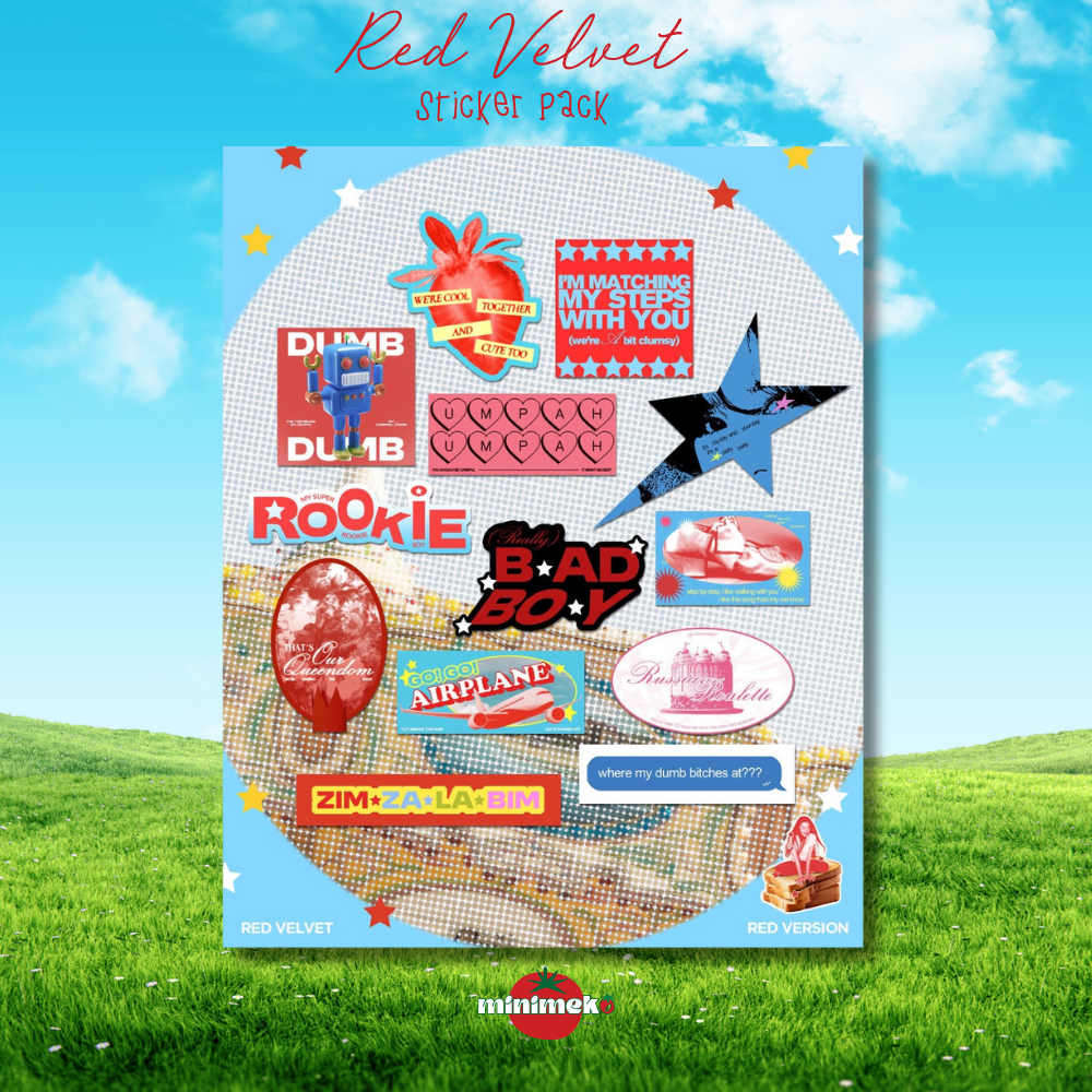 Jual Sticker Pack Red Velvet K-Pop Aesthetic Premium – Die Cut Stiker ...