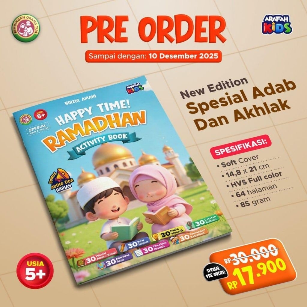 Jual [READY] Buku Aktivitas Ramadhan Anak (5+) : Happy Time! Ramadhan ...