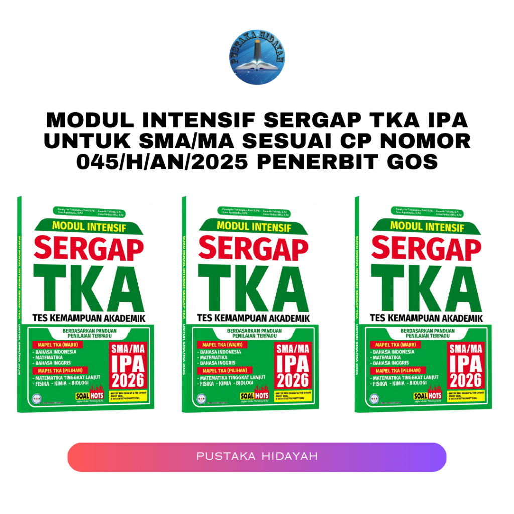 Jual Modul Intensif Sergap TKA IPA untuk SMA/MA Sesuai CP Nomor 045/H ...