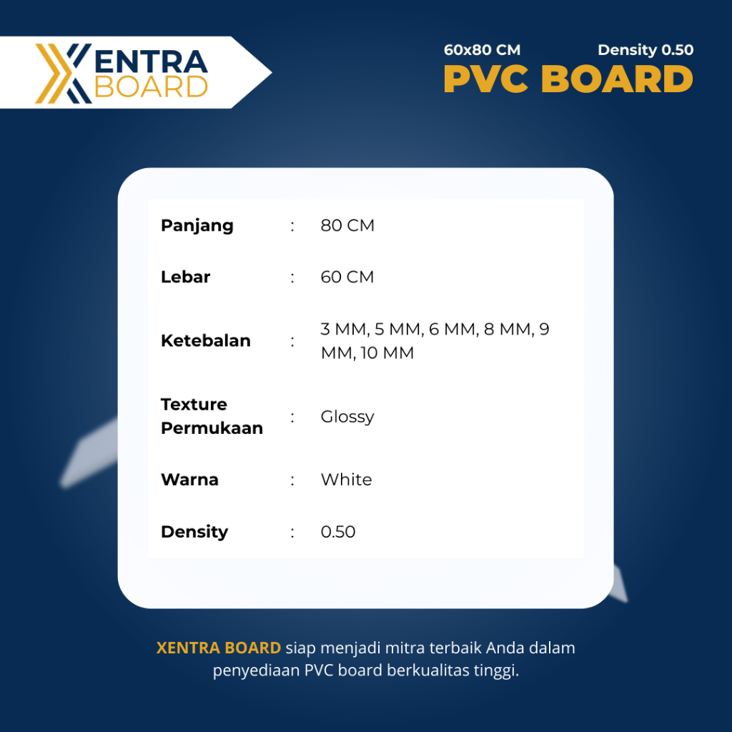 Jual Papan PVC | PVC Foam Board Putih 60 x 80 cm | Tebal 3mm/5mm/6mm ...