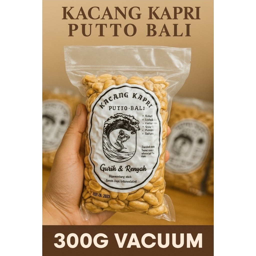 Jual Kacang Bali Meman Kacang Kapri Tari Bali Asli Halal 300g