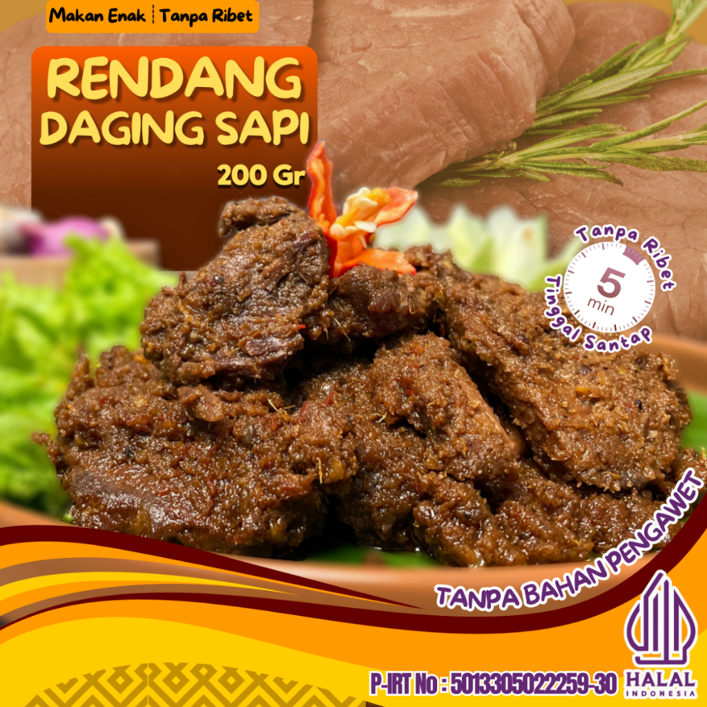 Jual Dapur Mama Aan Rendang Sapi 200g Tanpa Pengawet, Siap makan ...