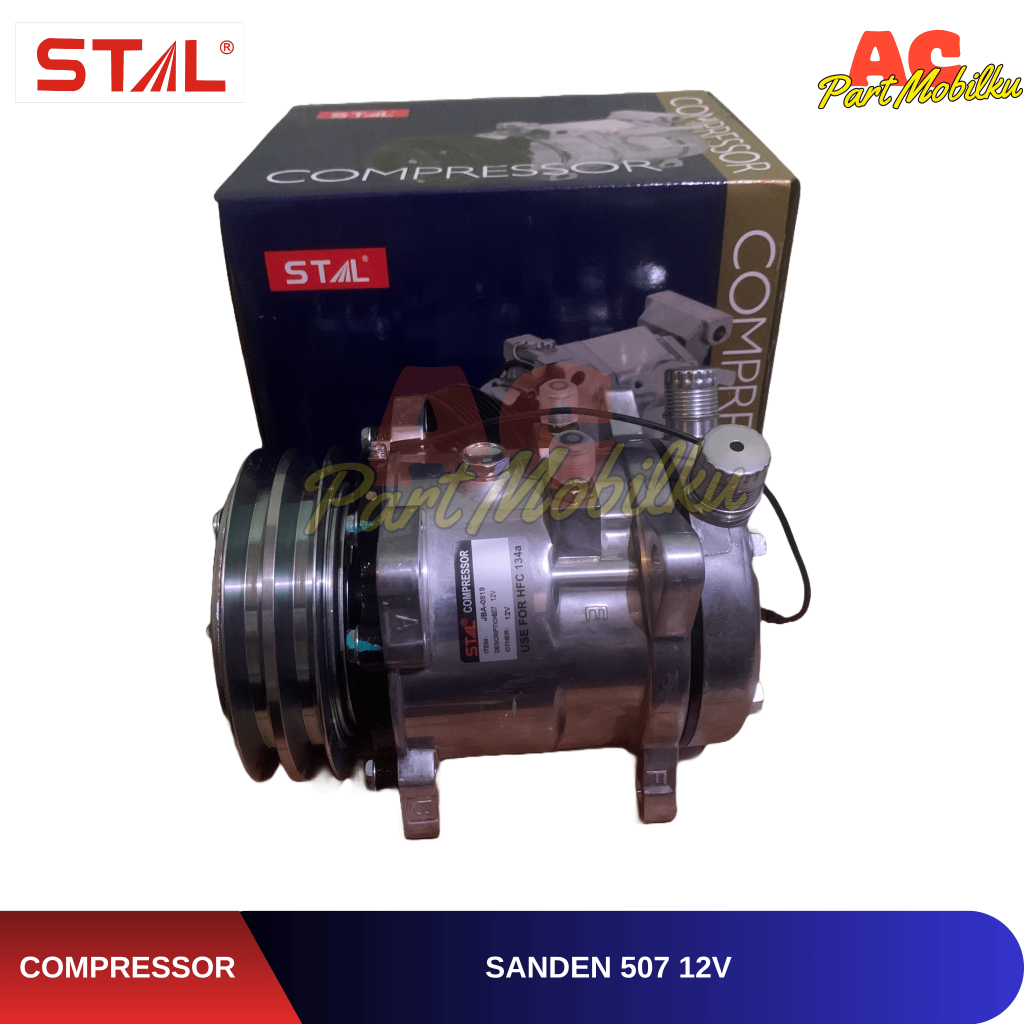 Jual Kompresor Ac Mobil SD 507 Model Sanden 12 Volt Universal ...