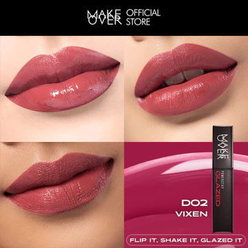 MAKE OVER Powerstay Glazed Lock Lip Pigment Lip Glazed Plump Gloss Next Level Lip Cream